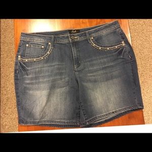 Jean shorts with fun details!